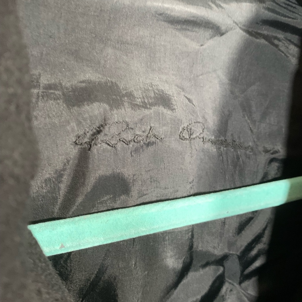 Rick Owens Eileen Cashmere & Wool Funnel Coat Black Size 6 Preppy Quiet Luxury - Picture 8 of 11